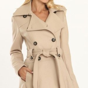 Laundry by Shelli Segal camel wool belted coat